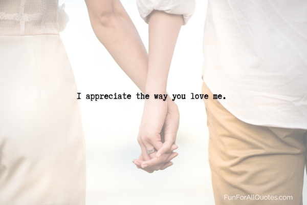 Couple holding hands, with quote overlay